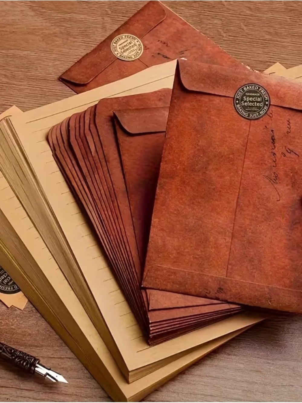 Vintage Kraft Paper Envelopes - Suitable For Wedding Invitations, Party
